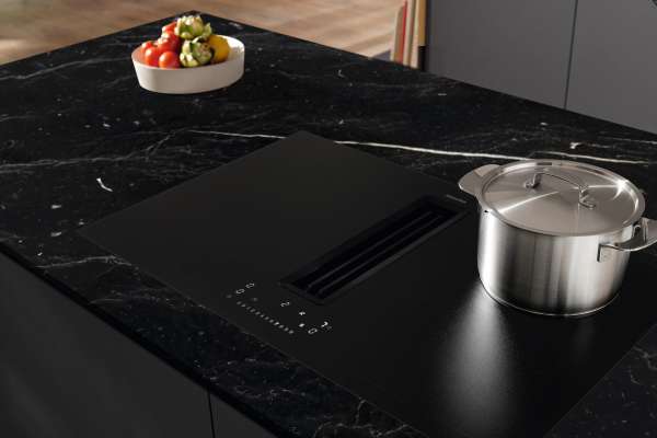 Miele KMDA 7876 FL-U 125 Gala Ed  Induktionskochfeld mit integriertem Dunstabzug und MattFinish mit 2 extra großen PowerFlex XL-Kochbereichen für Umluftbetrieb